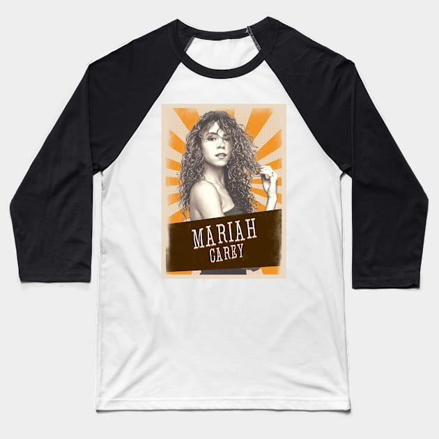 Vintage Aesthetic Mariah Carey 80s Baseball T-Shirt by SkulRose